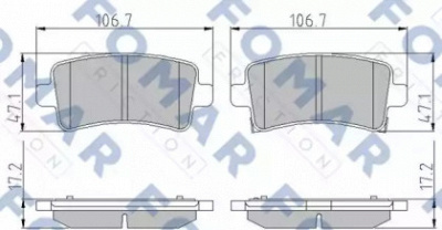 FOMAR FRICTION fo936381 -  Комплект тормозных колодок, дисковый тормоз